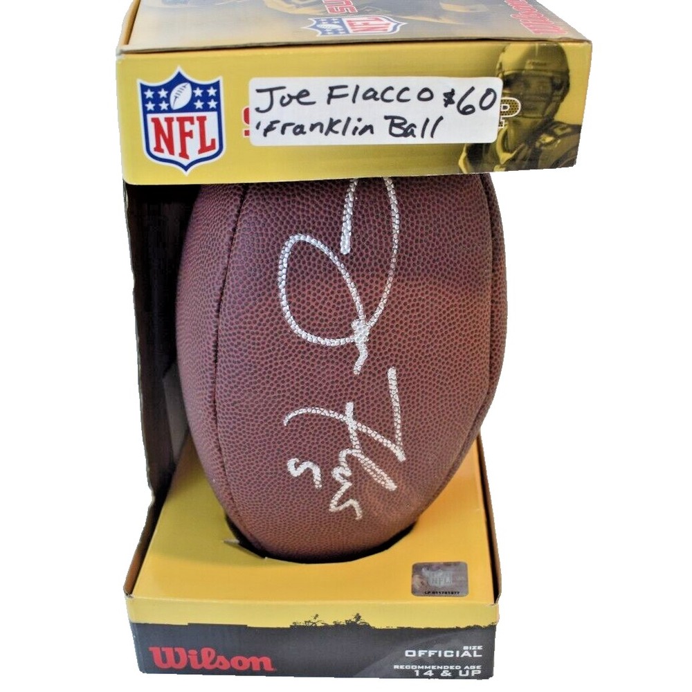 Joe Flacco Signed Autographed Football Franklin Ball Wilson Baltimore Ravens